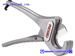 merk: Ridgid.
Geschikt voor het knippen van pvc, cpvc, pex, pe, pb, multilaags en rubberen slangen. Buizen met een afmeting van 3-35 mm.